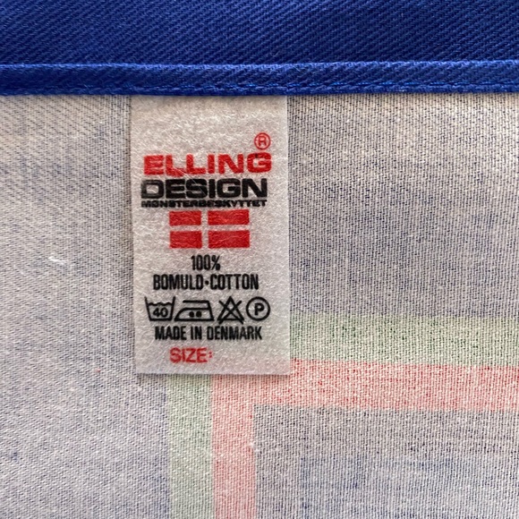 Vintage Elling Design Dutch Children Table Cloth 30” Square Denmark Folk Art - Picture 3 of 5